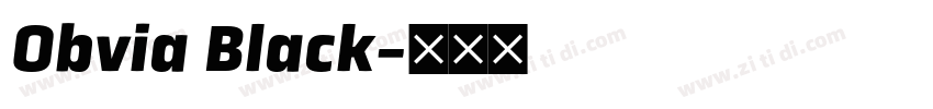 Obvia Black字体转换 Obvia Black字体转换